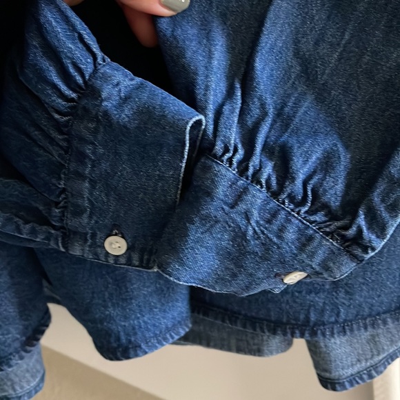 ANTHROPOLOGIE NE QUITTEZ PAS Small Denim peasant blouse - Picture 8 of 10